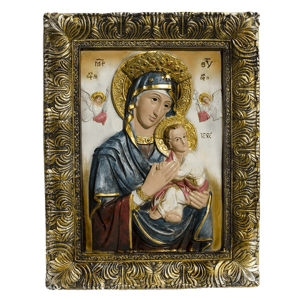 12" Godmother Mary with Jesus Christ Baby Religious Icon