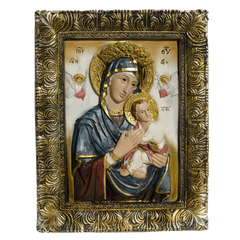 12" Godmother Mary with Jesus Christ Baby Religious Icon