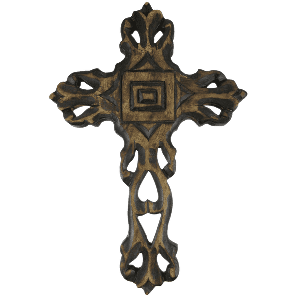 12 Inch Hand Carved Wooden Wall Cross