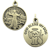 God Bless My Dog - Saint Francis Charm Tag - with Prayer Card from Fantasy Farm