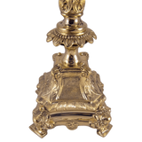 Jesus Christ Cross Polished Solid Brass Standing Crucifix for Church Sanctuary