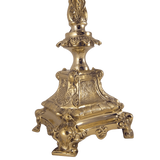 Jesus Christ Cross Polished Solid Brass Standing Crucifix for Church Sanctuary