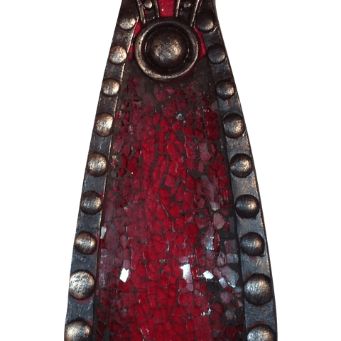 Large Mosaic Encrusted Religious Cross (Red)