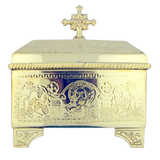 Sacred Vessel Container 4 3-4 Inch High Polished Brass Holy Communion Bread Box
