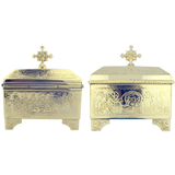 Sacred Vessel Container 4 3-4 Inch High Polished Brass Holy Communion Bread Box