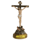 8" Jesus Christ on the Standing Cross - Catholic Crucifix Religious Figurine